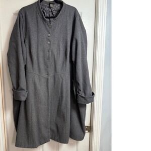 Distressed Destroy Outlander Torrid Collab Coat Grey‎ Button Front Womens Sz 5X